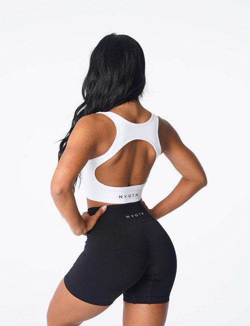 NVGTN Eclipse Seamless Bra Białe | 08734-JGUO