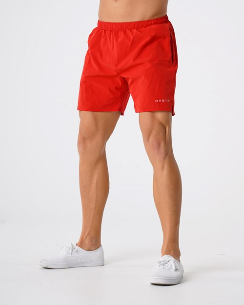 NVGTN Flex Shorts Czerwone | 73608-IPLQ